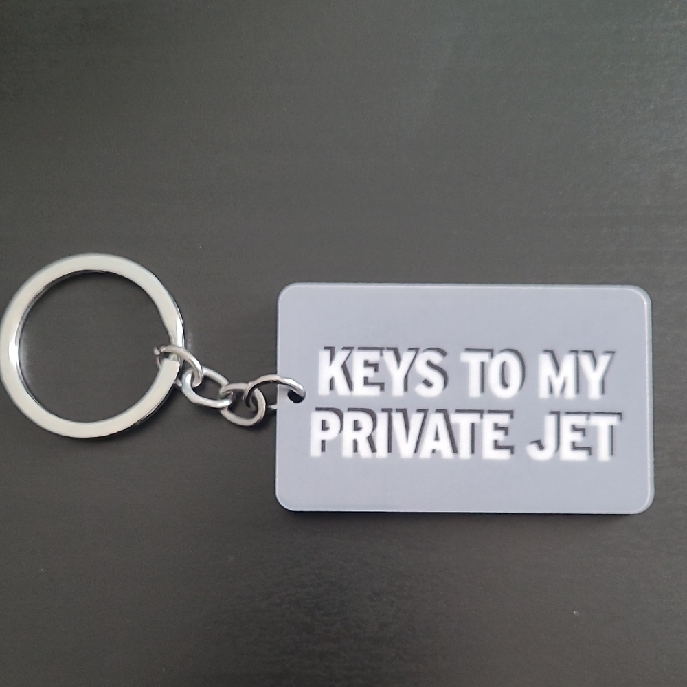Silver Keychain with Engraved Text